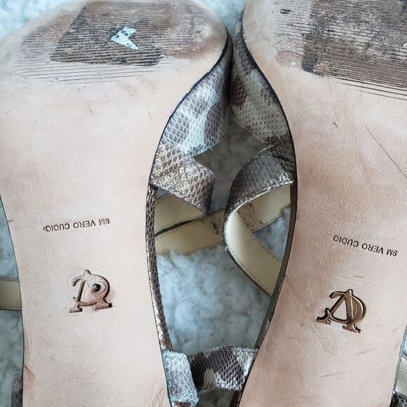 Vince Camuto Signature Snakeskin Strappy Heels - Picture 4 of 6